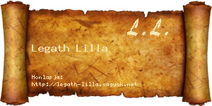 Legath Lilla névjegykártya